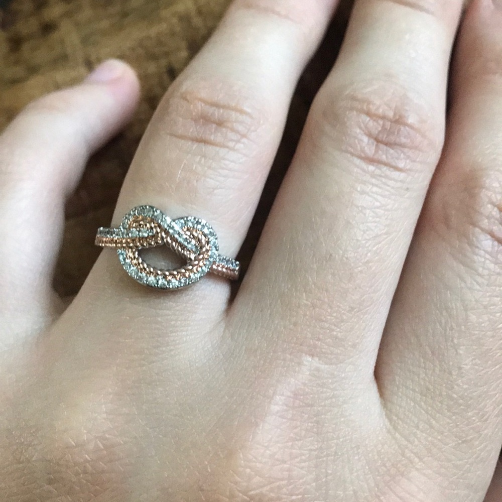 New Two Tone 925 Silver Ring Size 6-10 - Picture 6 of 8